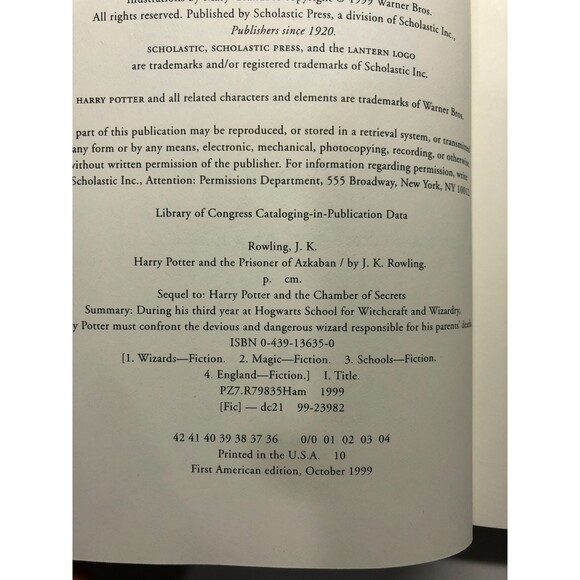 Harry Potter and the Prisoner of Azkaban | 1999 | First Edition - Picture 2 of 9